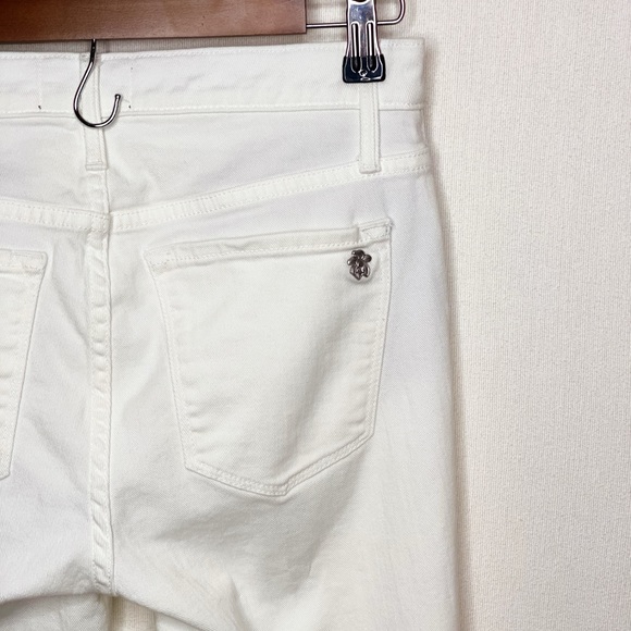 SOLD Black Orchid white frayed Crop Jean sz 27 - Picture 4 of 7